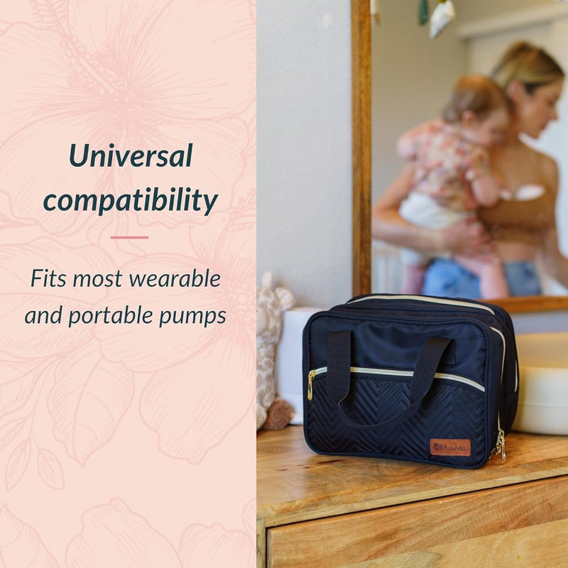 Ameda Universal Breast Pump Travel Bag | Pumping Essentials | Wearable Breast Pump Bag with Cooler | Wearable Breastpump Tote | Breastmilk Cooler - Image 3
